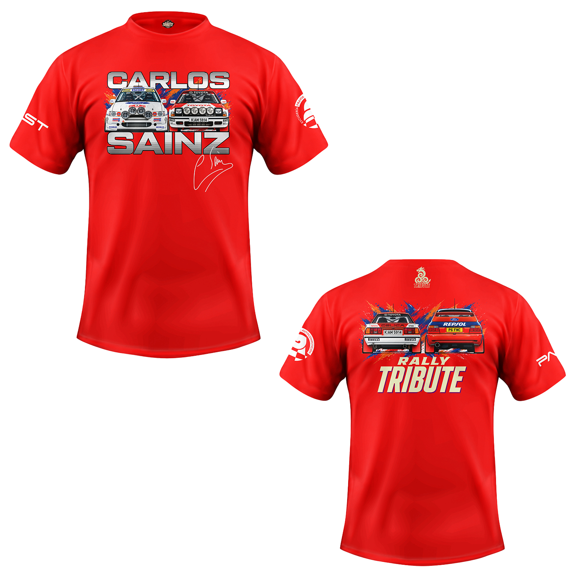 Camiseta roja Carlos Sainz Tribute